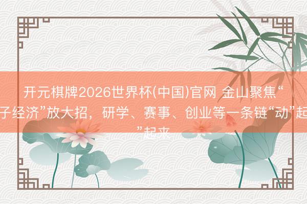 开元棋牌2026世界杯(中国)官网 金山聚焦“学子经济”放大招,研学、赛事、创业等一条链“动”起来
